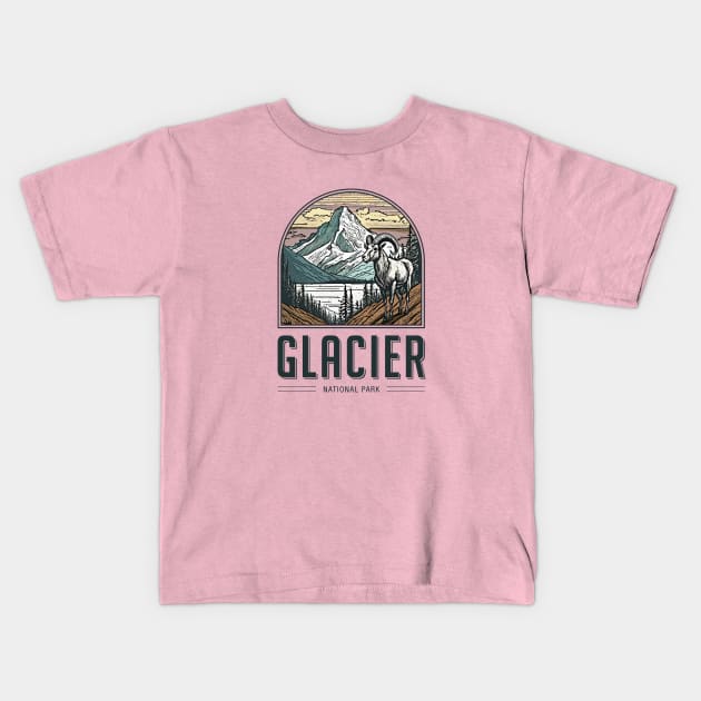 Glacier National Park Kids T-Shirt by Curious World